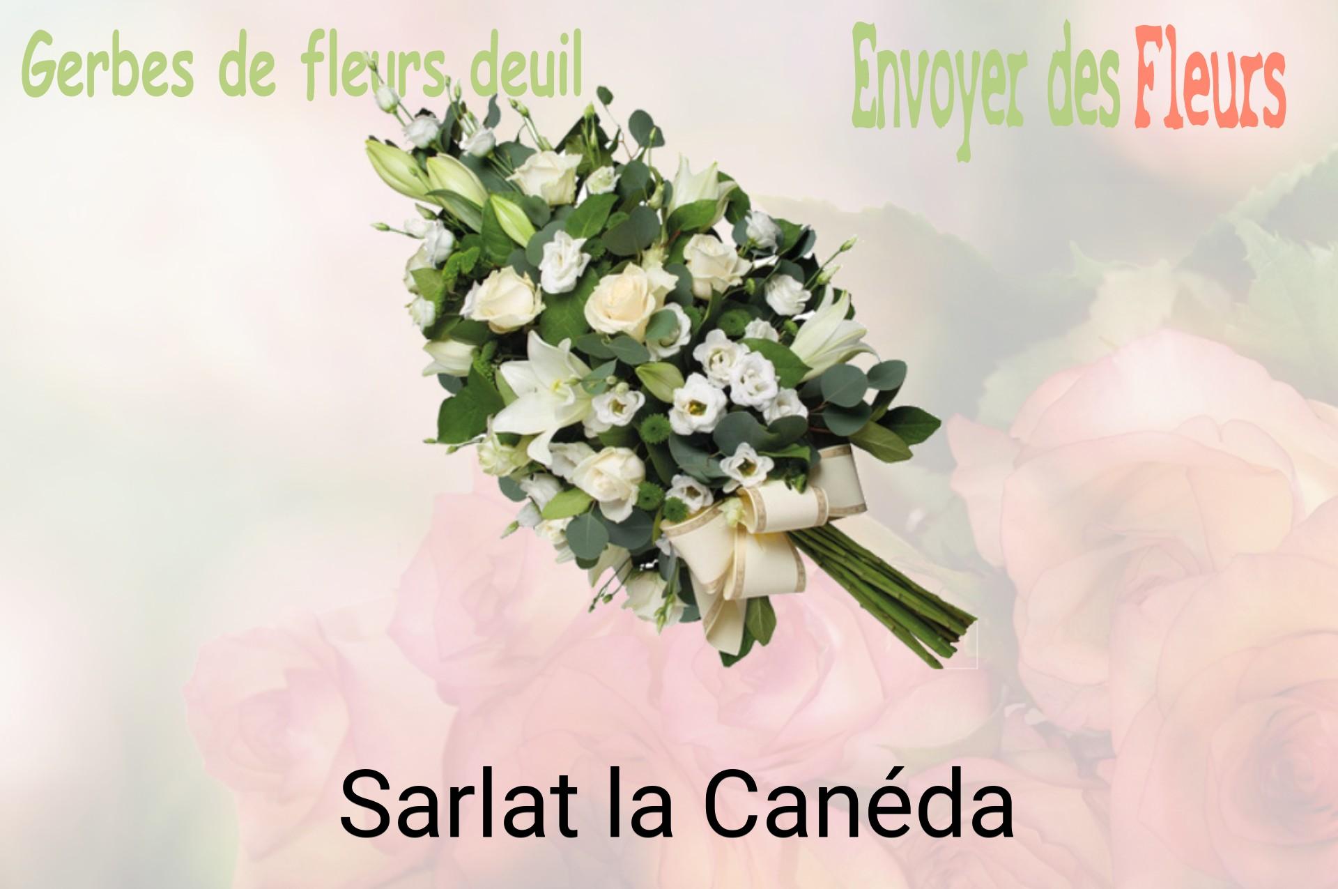 Gerbe de fleurs de deuil livrée à Sarlat-la-Canéda